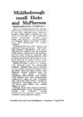 Yorkshire Post and Leeds Intellegencer report