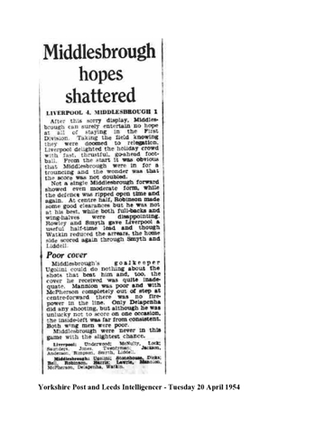 Yorkshire Post and Leeds Intellegencer report