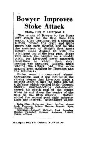 Birmingham Daily Post report