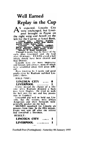 Football Post (Nottingham) report