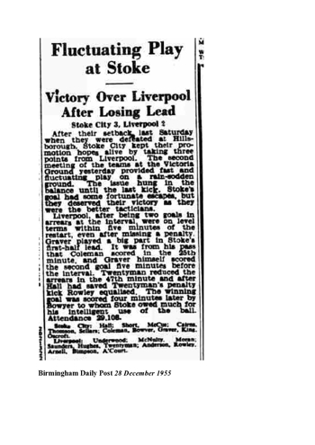 Birmingham Daily Post report