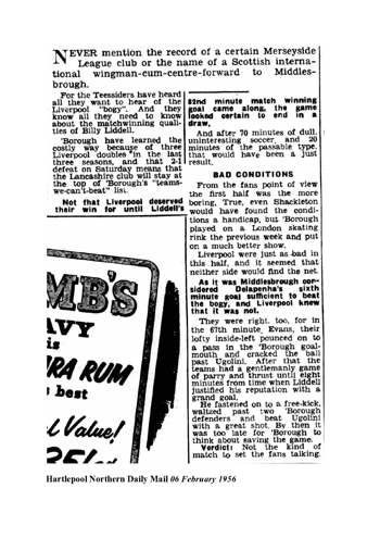 Hartlepool Northern Daily Mail report