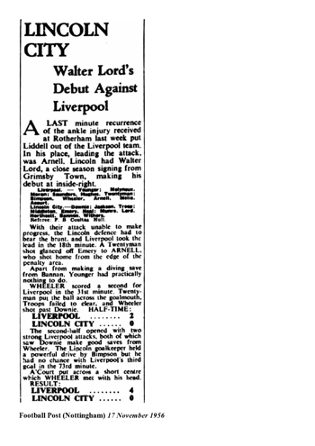 Football Post (Nottingham) report