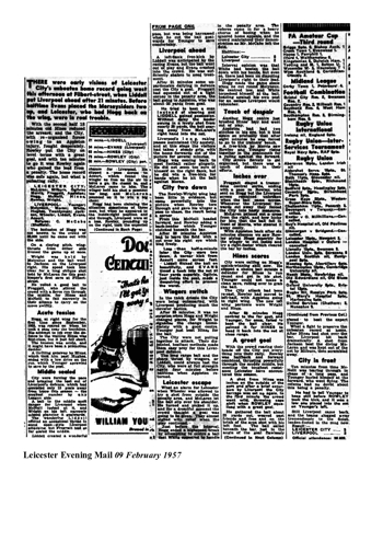 Leicester Evening Mail report
