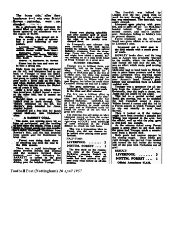 Nottingham Evening Post report