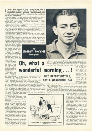 A wonderful morning, but not a wonderful day for Jimmy Payne - Football Monthly