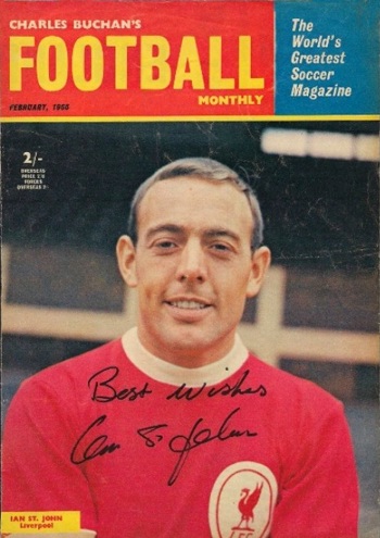 Ian St John on the cover of Football Monthly - February 1966