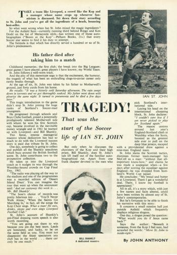 Tragedy start of his football life - Football Monthly March 1966