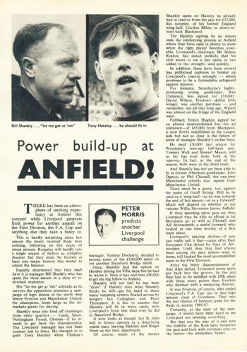 Power build-up at Anfield - Football Monthly September 1967