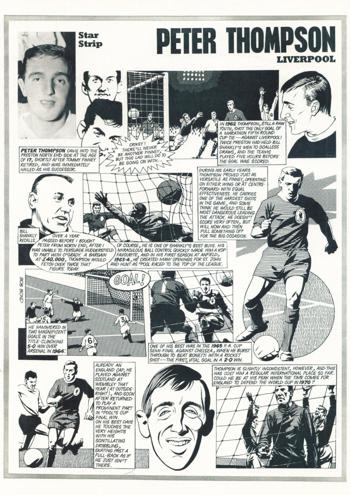 Star Strip - Cartoon of Peter Thompson in Football Monthly May 1968