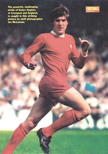 A poster of Emlyn Hughes - Football Monthly May 1971
