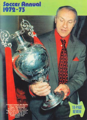 Shankly on the cover of Charlie Buchan's Soccer Annual 1973