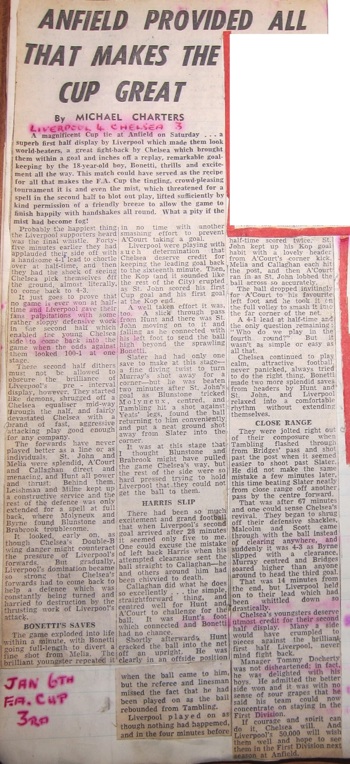 Press report from Ken Charmer's scrapbook