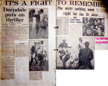Press report from Ken Charmer's scrapbook