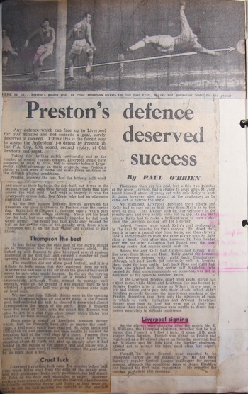 Press report from Ken Charmer's scrapbook