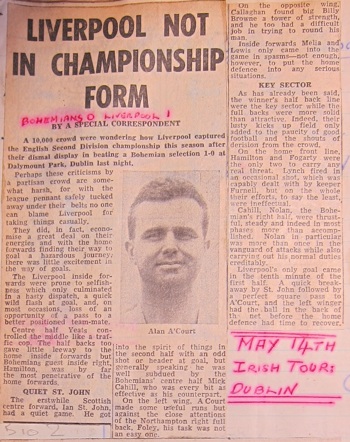 Press report from Ken Charmer's scrapbook