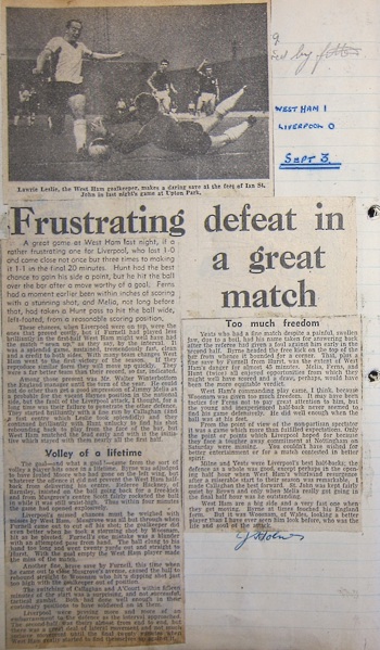 Press report from Ken Charmer's scrapbook