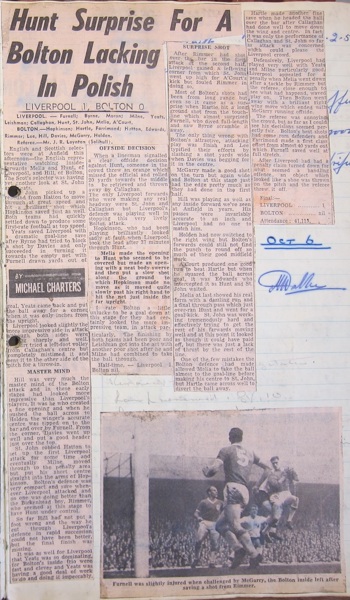Press report from Ken Charmer's scrapbook