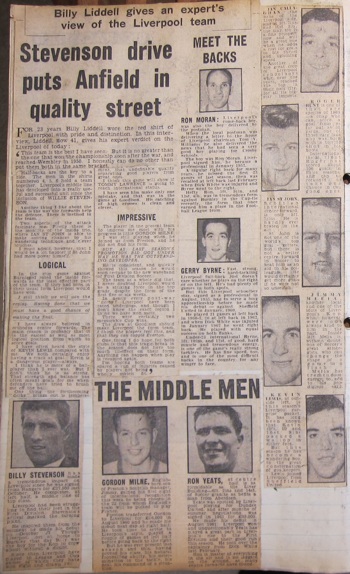 Liddell's expert view on the 62/63 team