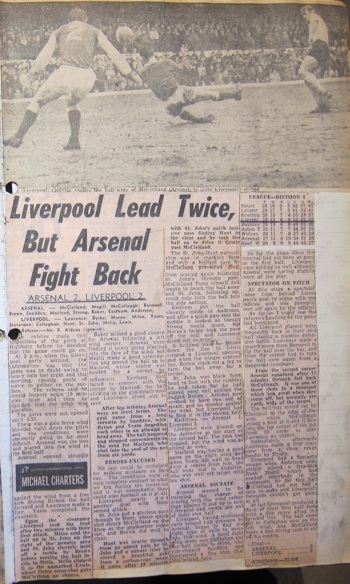 Press report from Ken Charmer's scrapbook