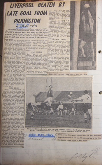 Press report from Ken Charmer's scrapbook