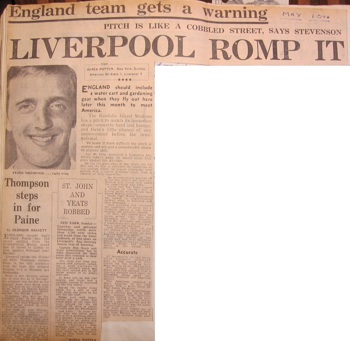 Press report from Ken Charmer's scrapbook