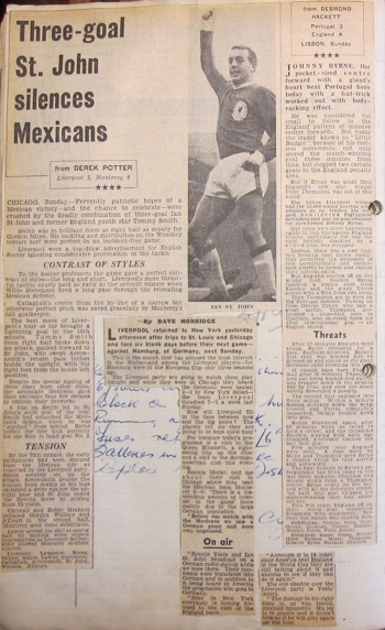 Press report from Ken Charmer's scrapbook