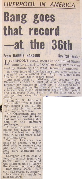 Press report from Ken Charmer's scrapbook