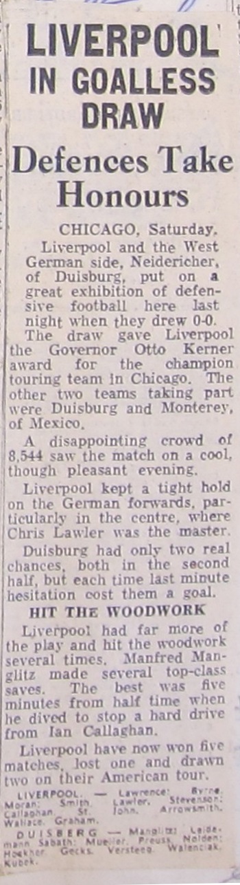 Press report from Ken Charmer's scrapbook