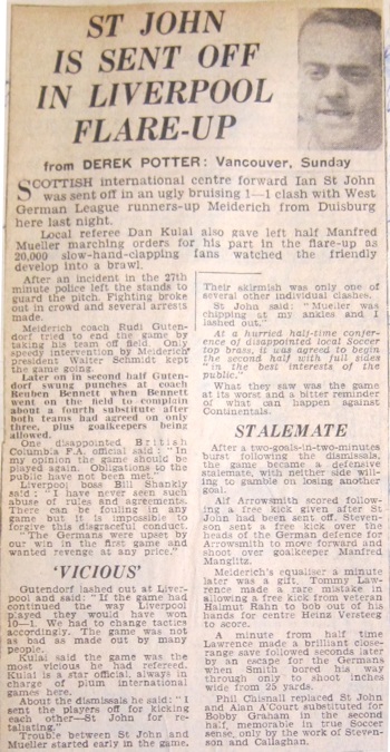 Press report from Ken Charmer's scrapbook