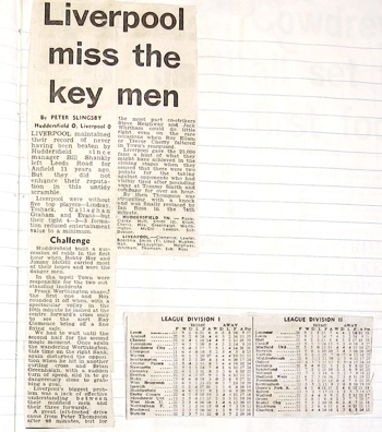 Liverpool miss the key men