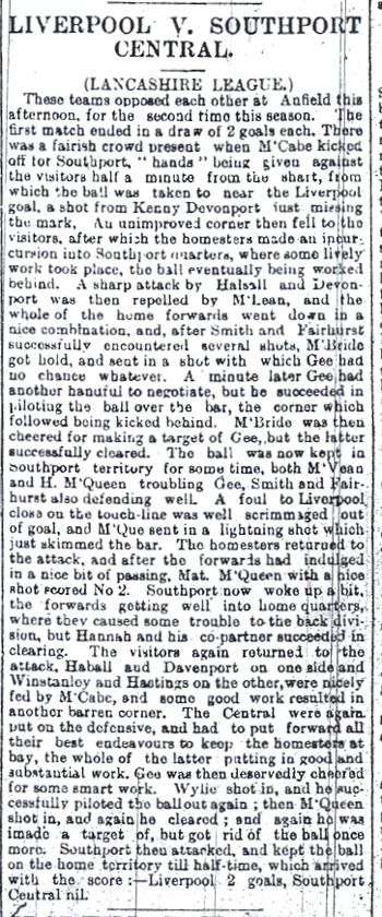 Liverpool Football Echo report