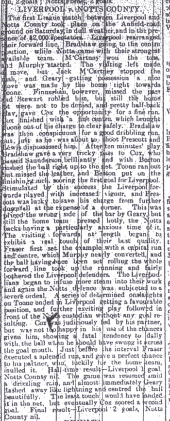 Liverpool Courier report