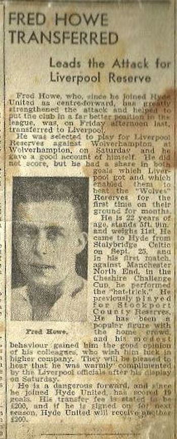 Fred Howe transferred to Liverpool