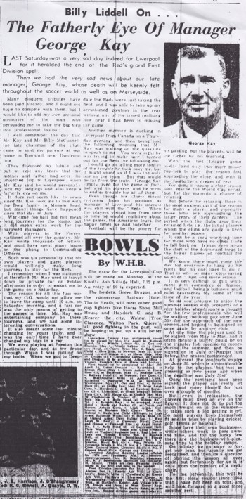 The fatherly eye of George Kay - from the Echo in April 1954