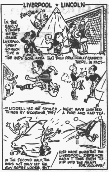 Liverpool Echo cartoon on 24 March 1958