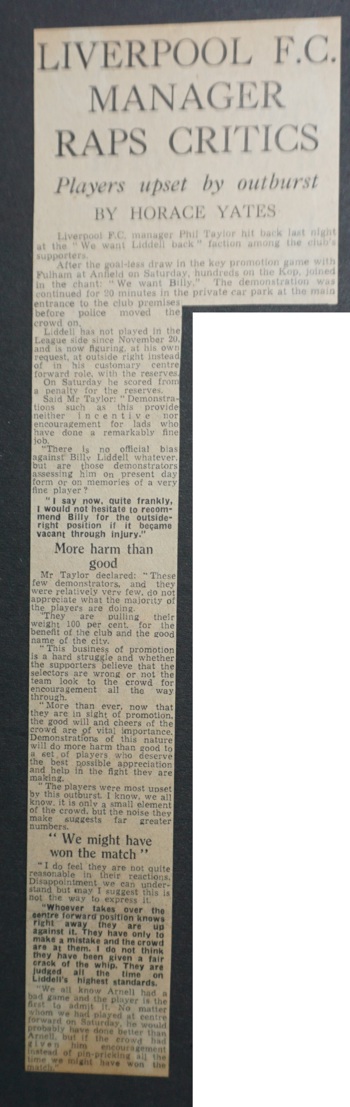 Arnell an inadequate replacement for Liddell - March 1959