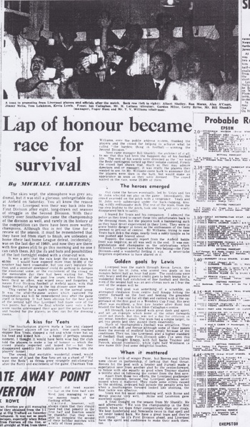 Lap of honour became race for survival