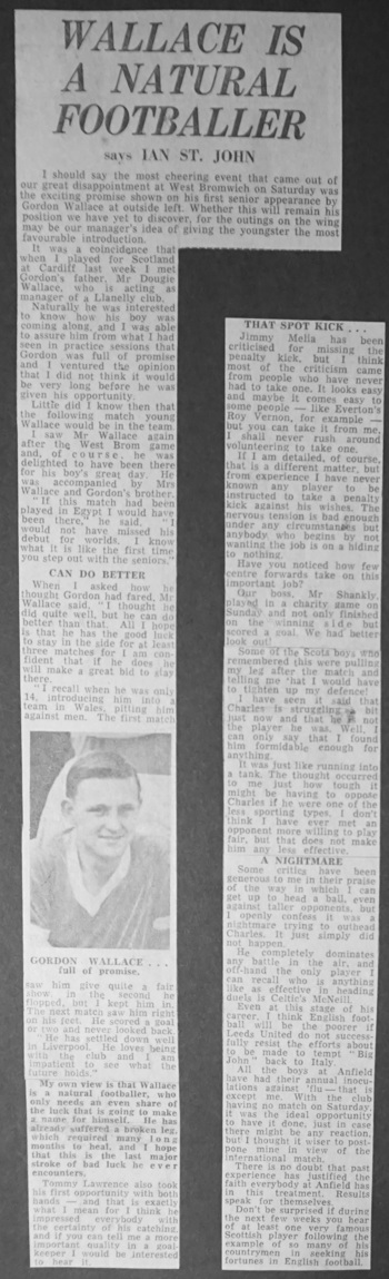 St John likes Wallace - 20 October 1962