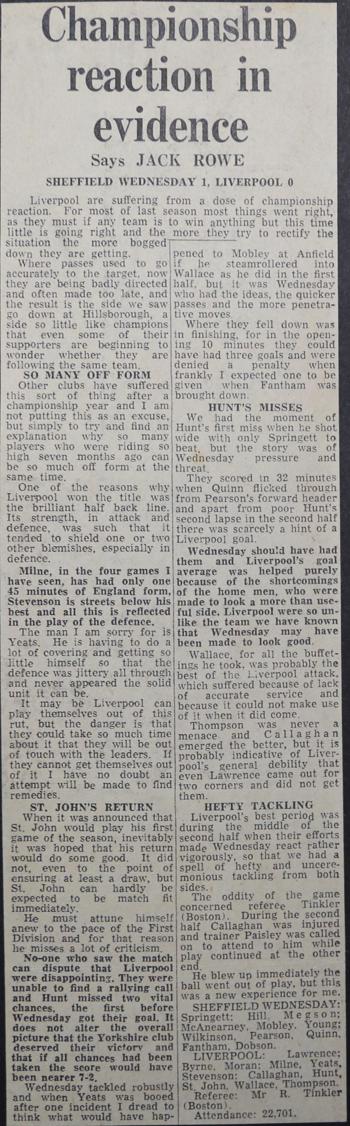 Press report from Adrian Killen's scrapbook