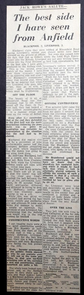 Press report from Adrian Killen's scrapbook