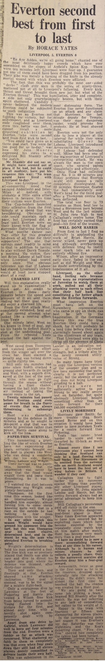 Press report from Adrian Killen's scrapbook