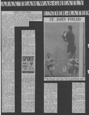 Press report from Adrian Killen's scrapbook