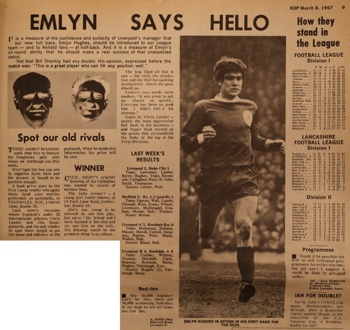 Emlyn says hello - From The Kop on 4 March 1967