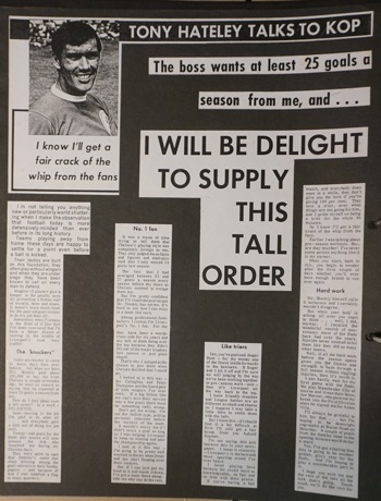 Hateley talks to Kop