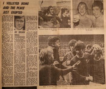 Brian Hall: I volleyed home and the place just erupted