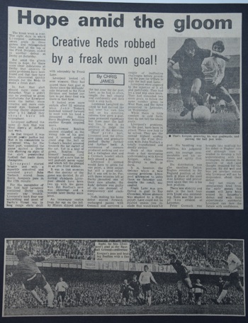 Press report from Adrian Killen's scrapbook