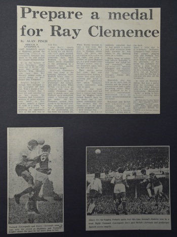 Prepare a medal for Ray Clemence! - 16 September 1972