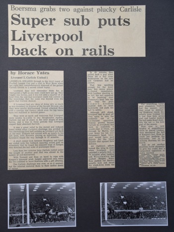Press report from Adrian Killen's scrapbook