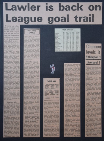 Lawler is back on league goal trail - 14 October 1972